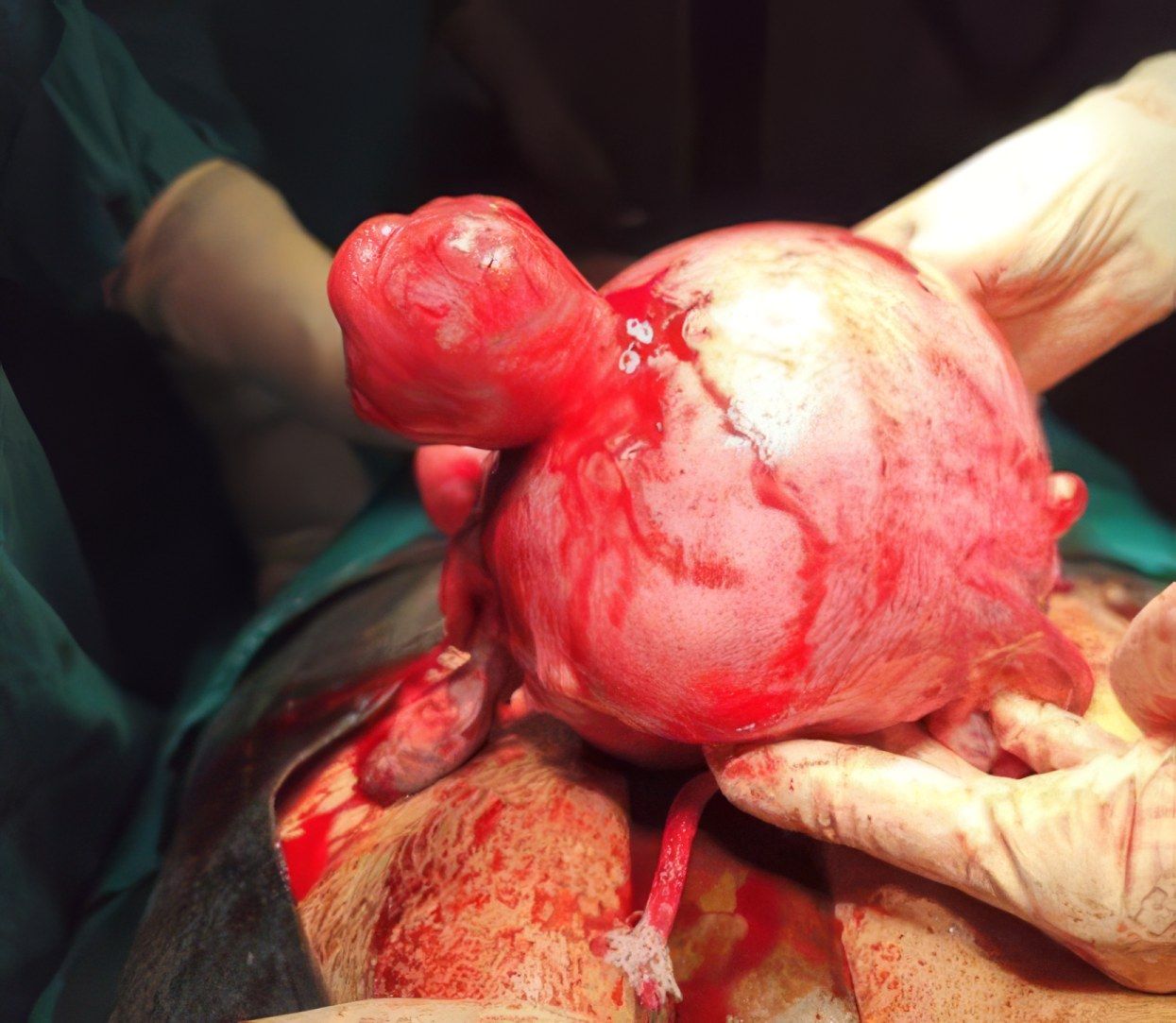 A large mass removed during a complex operation by Dr. Khyati S. Daru